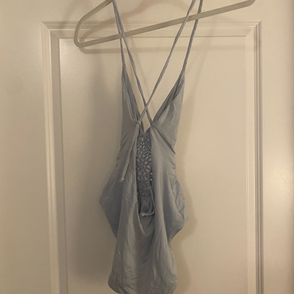 Frankie's Bikinis Poppy One Piece Swimsuit in Cloud Color - Picture 2 of 5